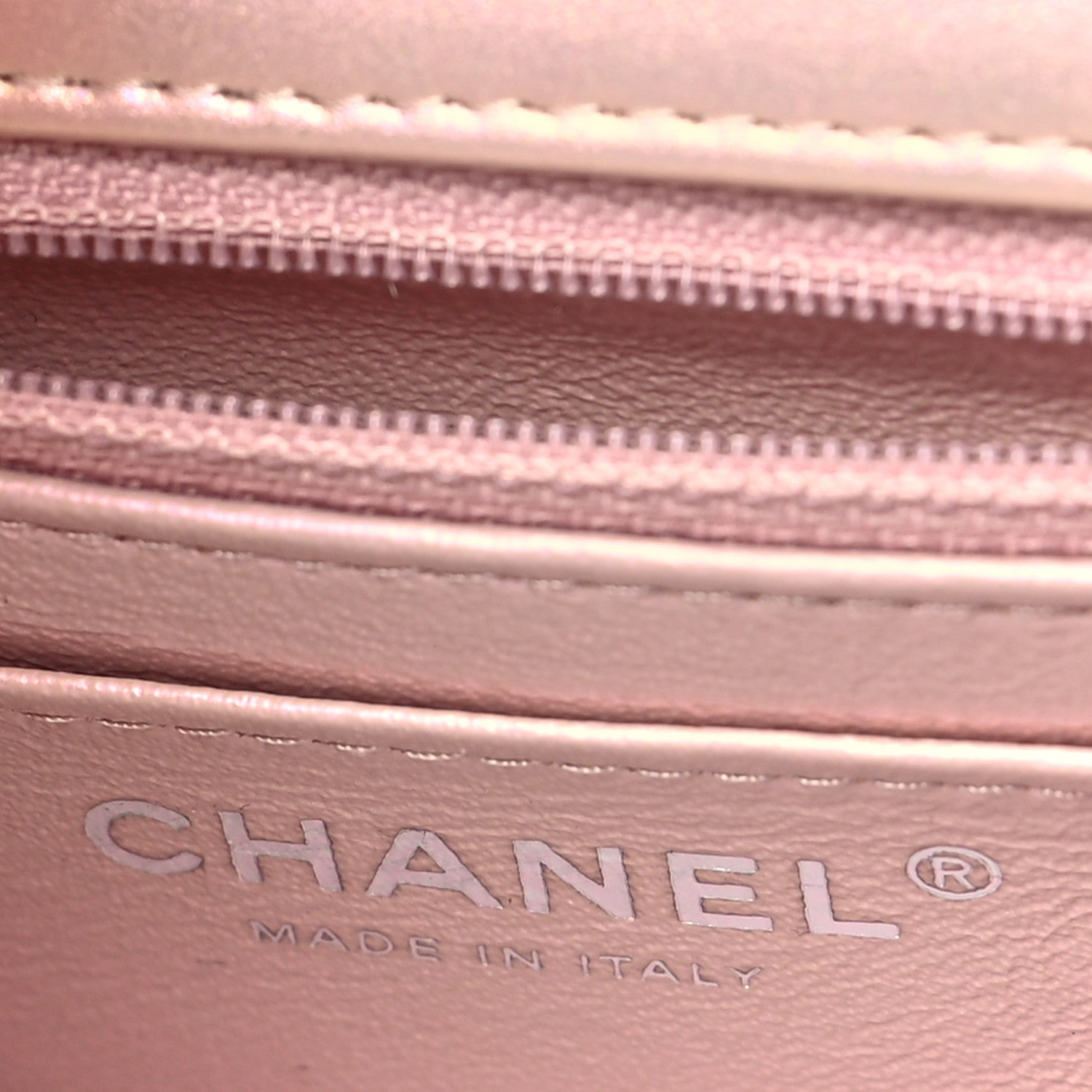 Chanel Iridescent Calfskin Quilted Mini Square Flap Pink 7 of 11