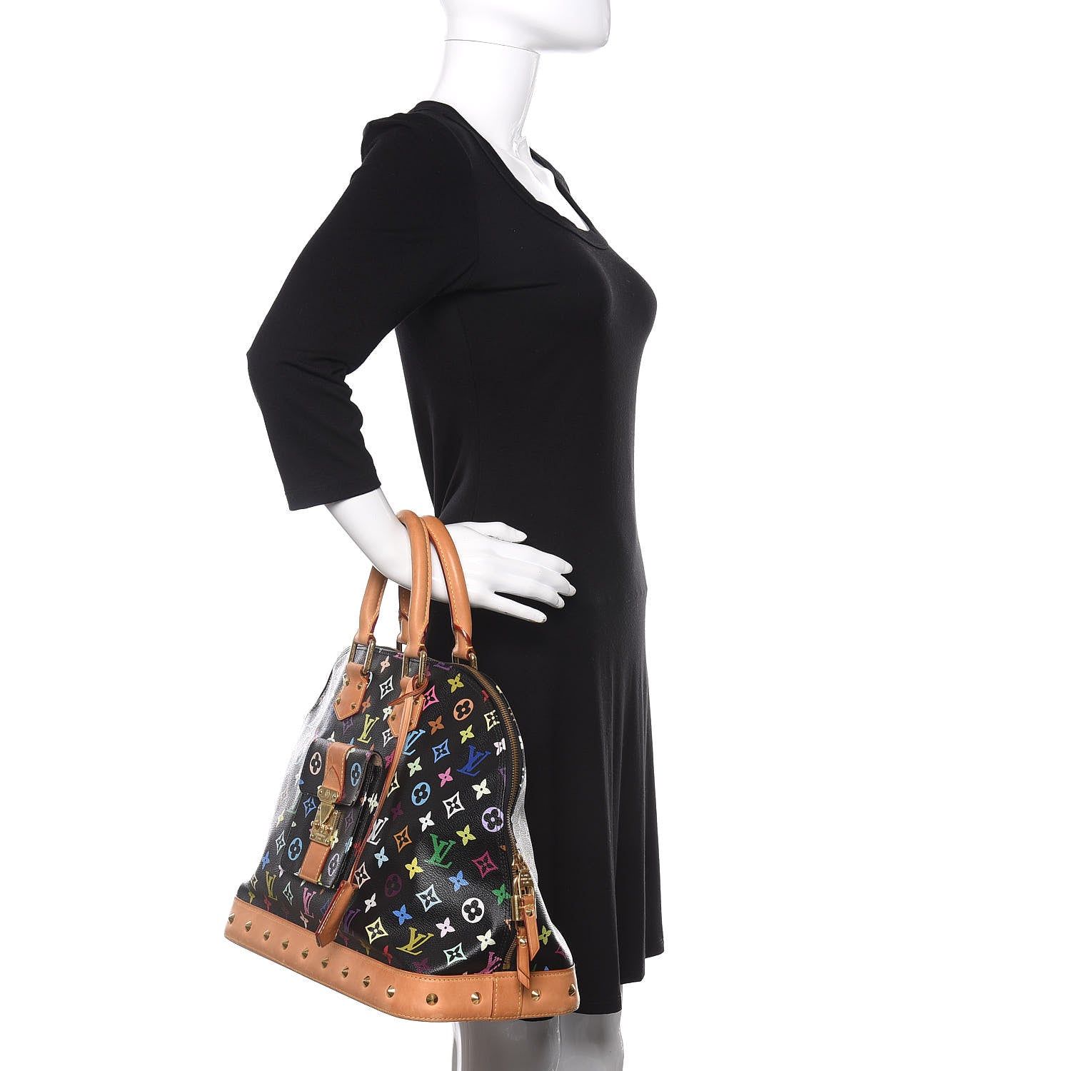 Louis Vuitton Monogram Multicolor Alma GM Black 2 of 13