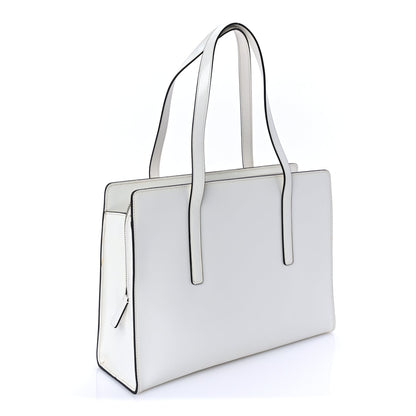 Prada Spazzolato Medium Re-Edition 1995 Double Handle Handbag White 2 of 7