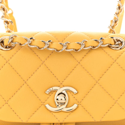 Chanel Quilted Small Duma Pockets Drawstring Backpack Yellow 8 of 11