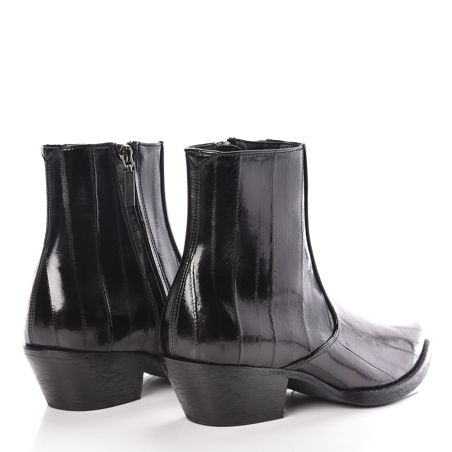 Saint Laurent Eel Mens Lukas Ankle Boots 39 Black 4 of 9