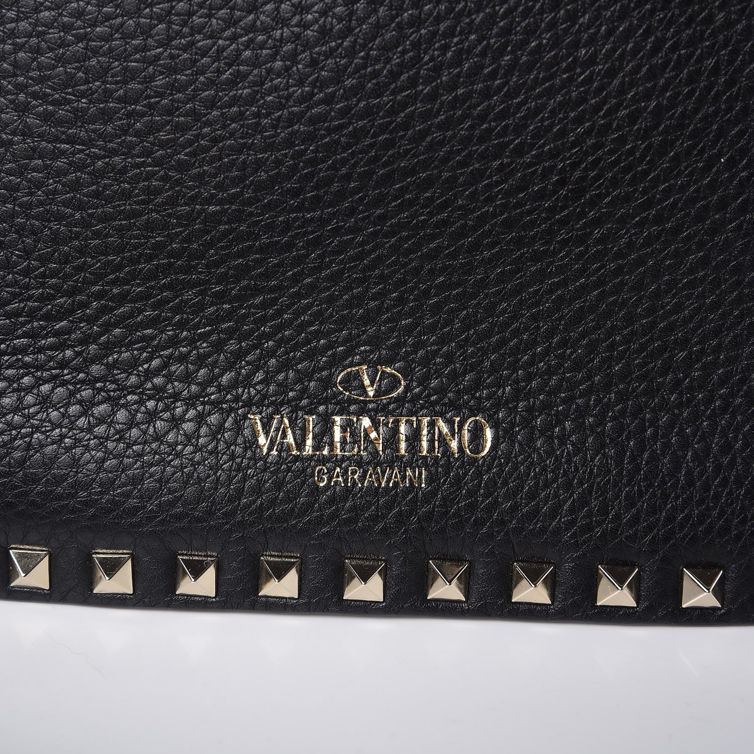Valentino Garavani Pebbled Calfskin Medium Rockstud Flap Saddle Bag Black 7 of 7