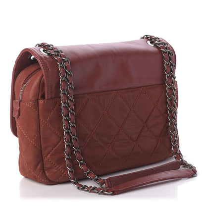 Chanel Iridescent Calfskin Medium In the Mix Flap Red 3 of 5