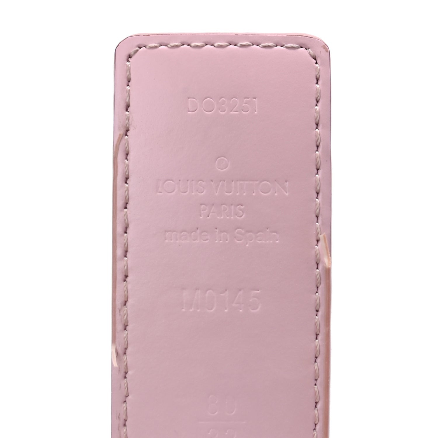 Louis Vuitton Damier Azur 30mm LV Initiales Reversible Belt 80 32 Pink 5 of 6