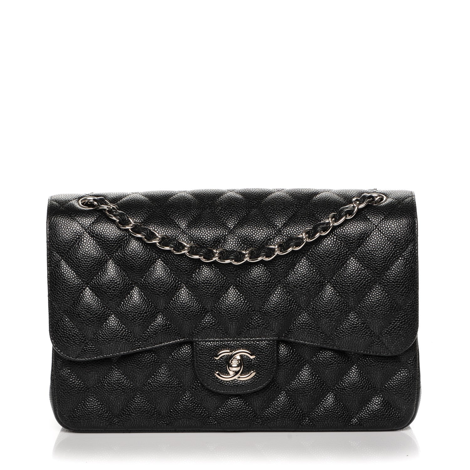 Chanel Caviar Quilted Jumbo Double Flap Black 1 of 7