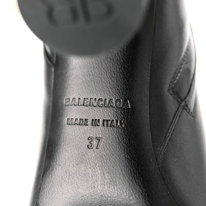 Balenciaga Soft Leather Lady Pedestal 90mm Booties 37 Black 7 of 8