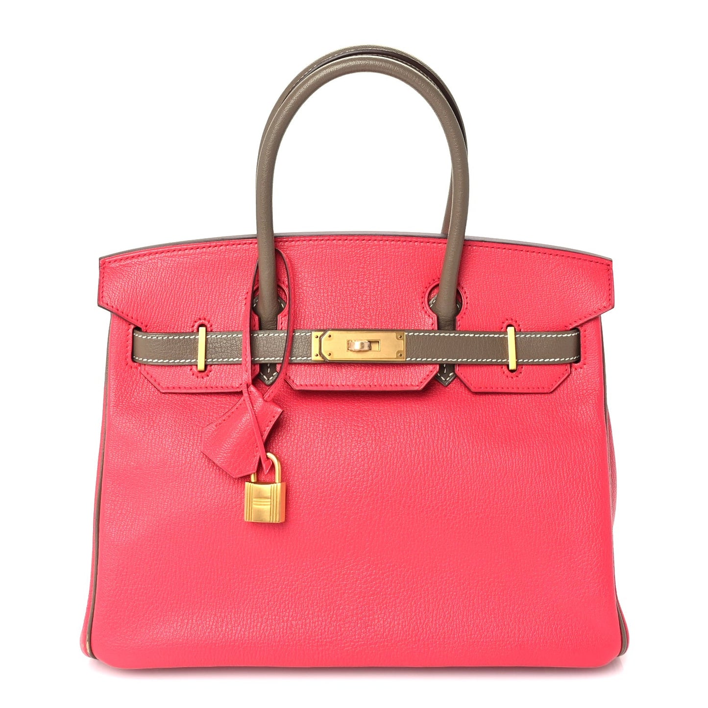 Chevre Mysore Horseshoe Birkin 30 Rose Lipstick Etoupe