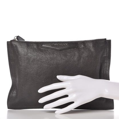 Givenchy Sugar Goatskin Medium Antigona Pouch Elephant Grey 2 of 8
