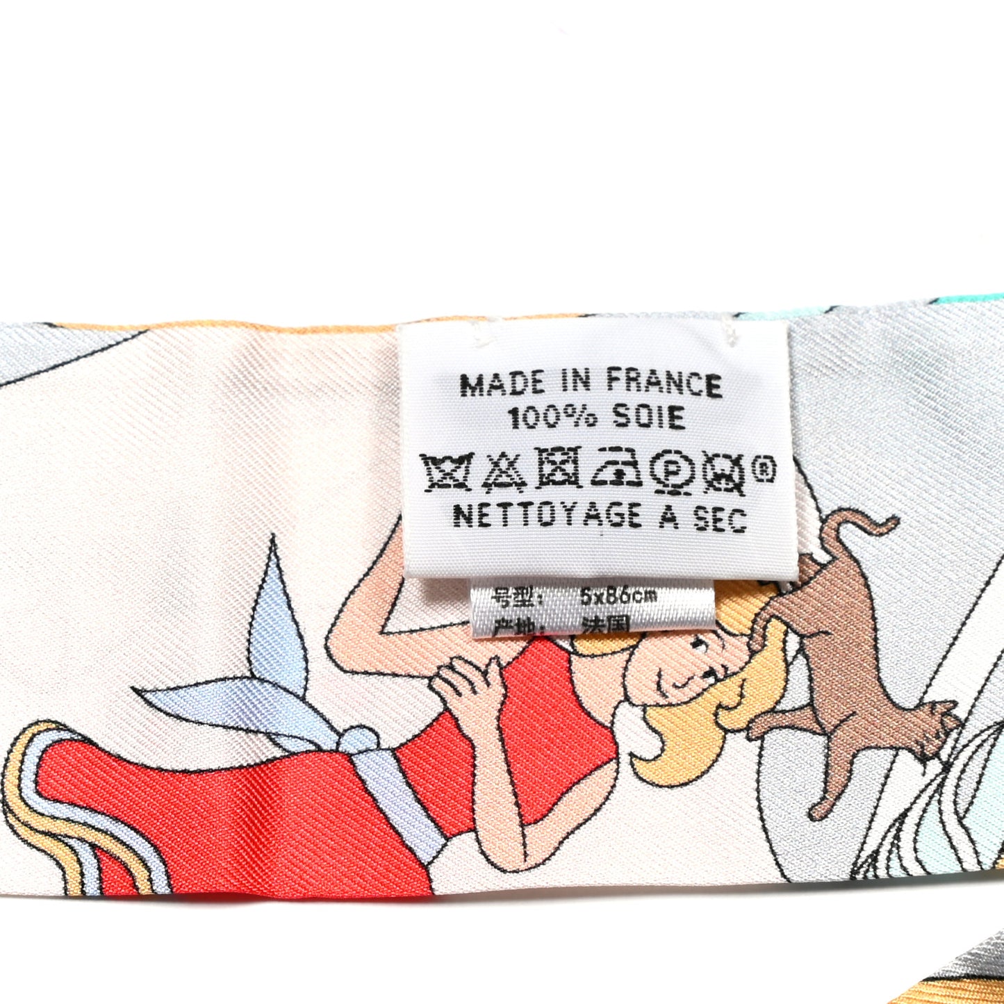 Silk Carres Volants Twilly Grenadine Gris Perle Rose Pale