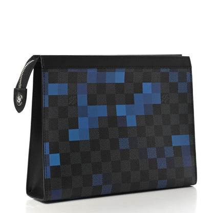 Louis Vuitton Damier Graphite Pixel Pochette Voyage MM Blue 2 of 4