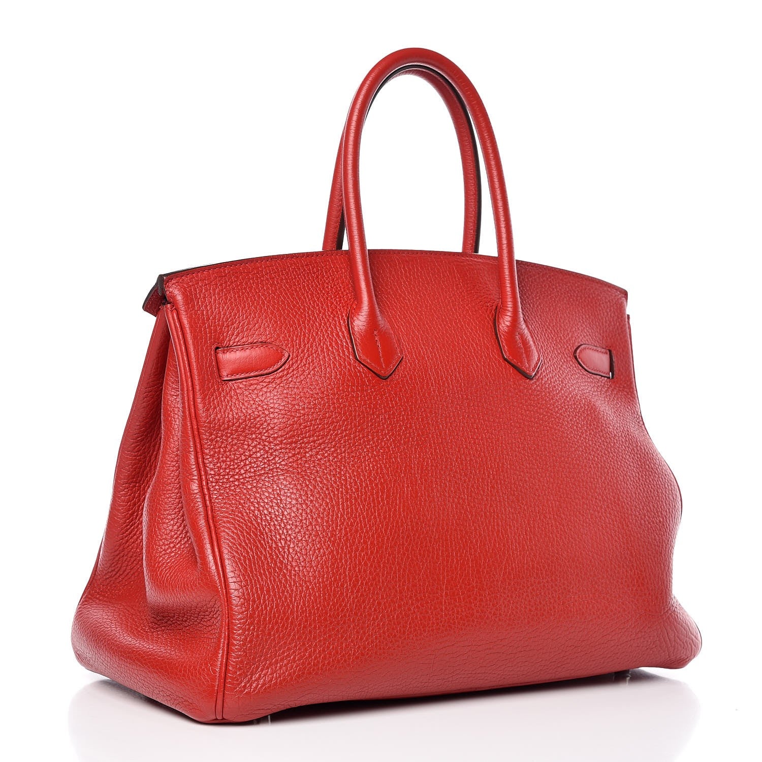 Hermes Taurillon Clemence Birkin 35 Rouge Casaque 3 of 36