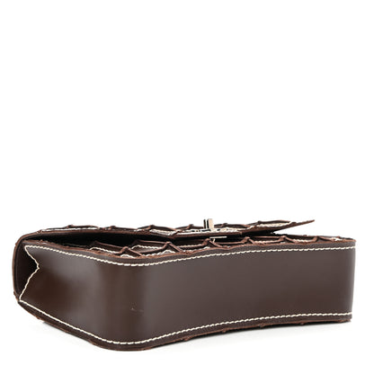 Chanel Lambskin Contrast Square Stitch Flap Brown 4 of 10