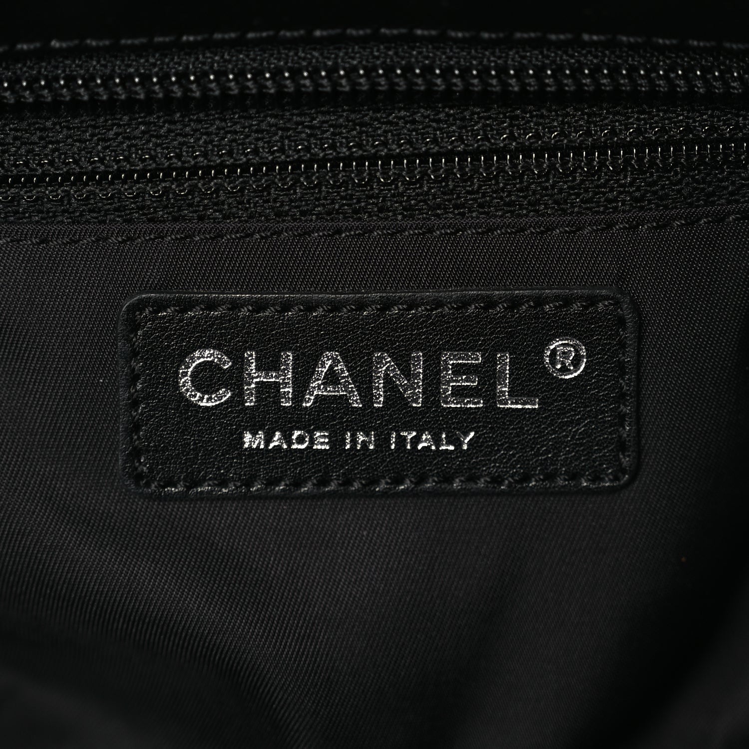 Chanel Coated Canvas Stitched XL Paris Biarritz Tote Black 5 of 9