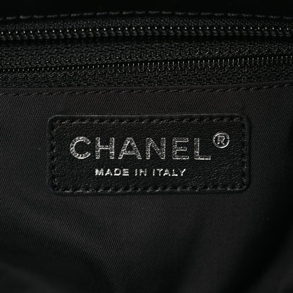 Chanel Coated Canvas Stitched XL Paris Biarritz Tote Black 5 of 9