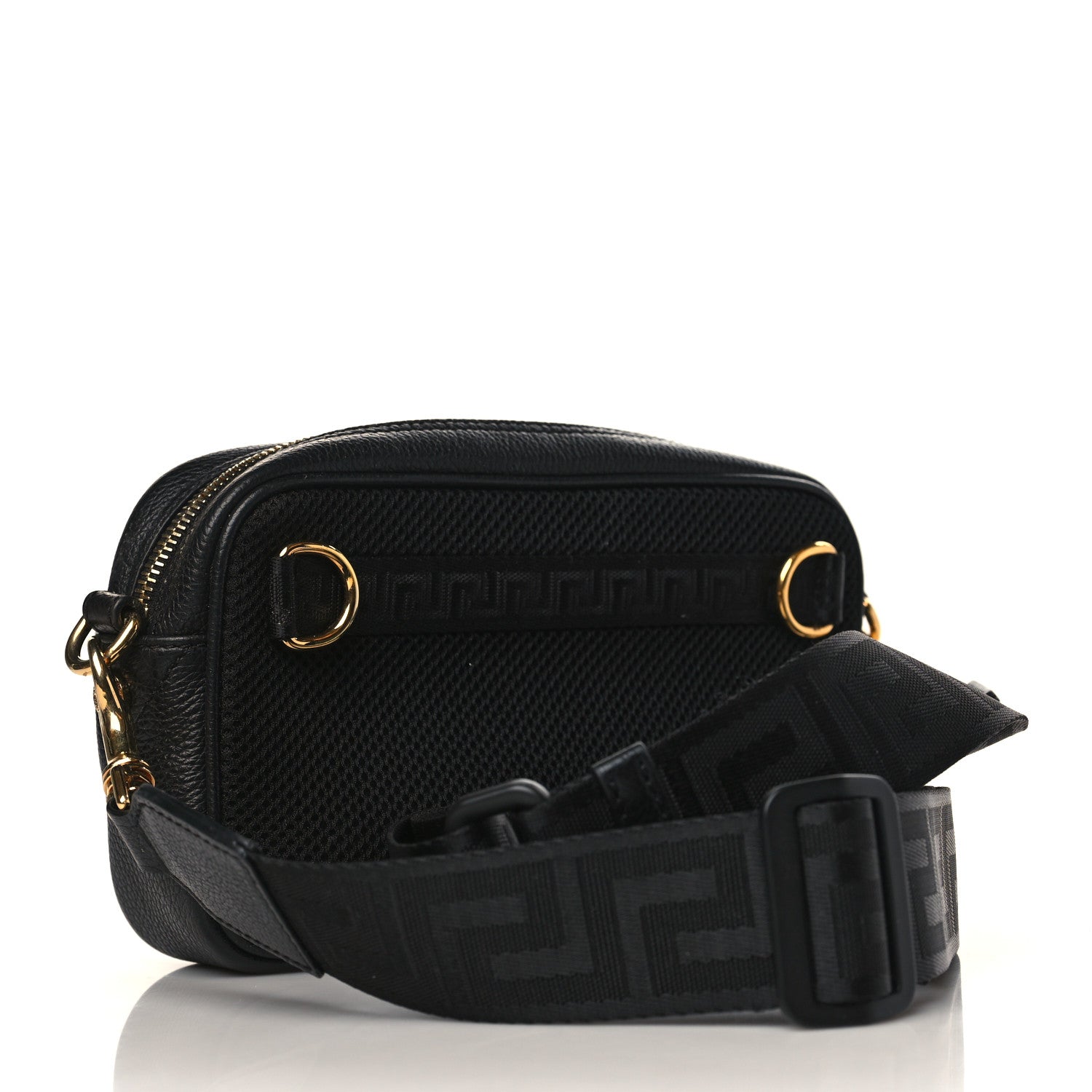 Versace Grained Calfskin Medusa Belt Bag Black 2 of 7