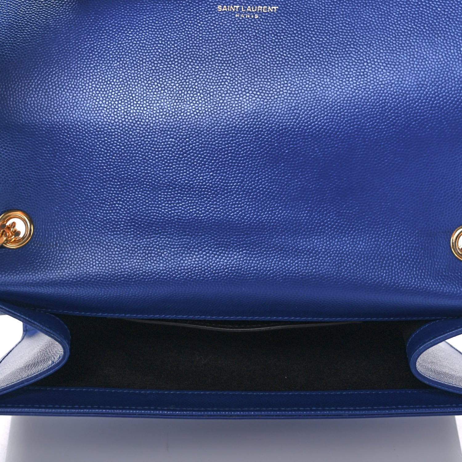 Saint Laurent Grain De Poudre Medium Classic Monogram Kate Satchel Flash Blue 5 of 9