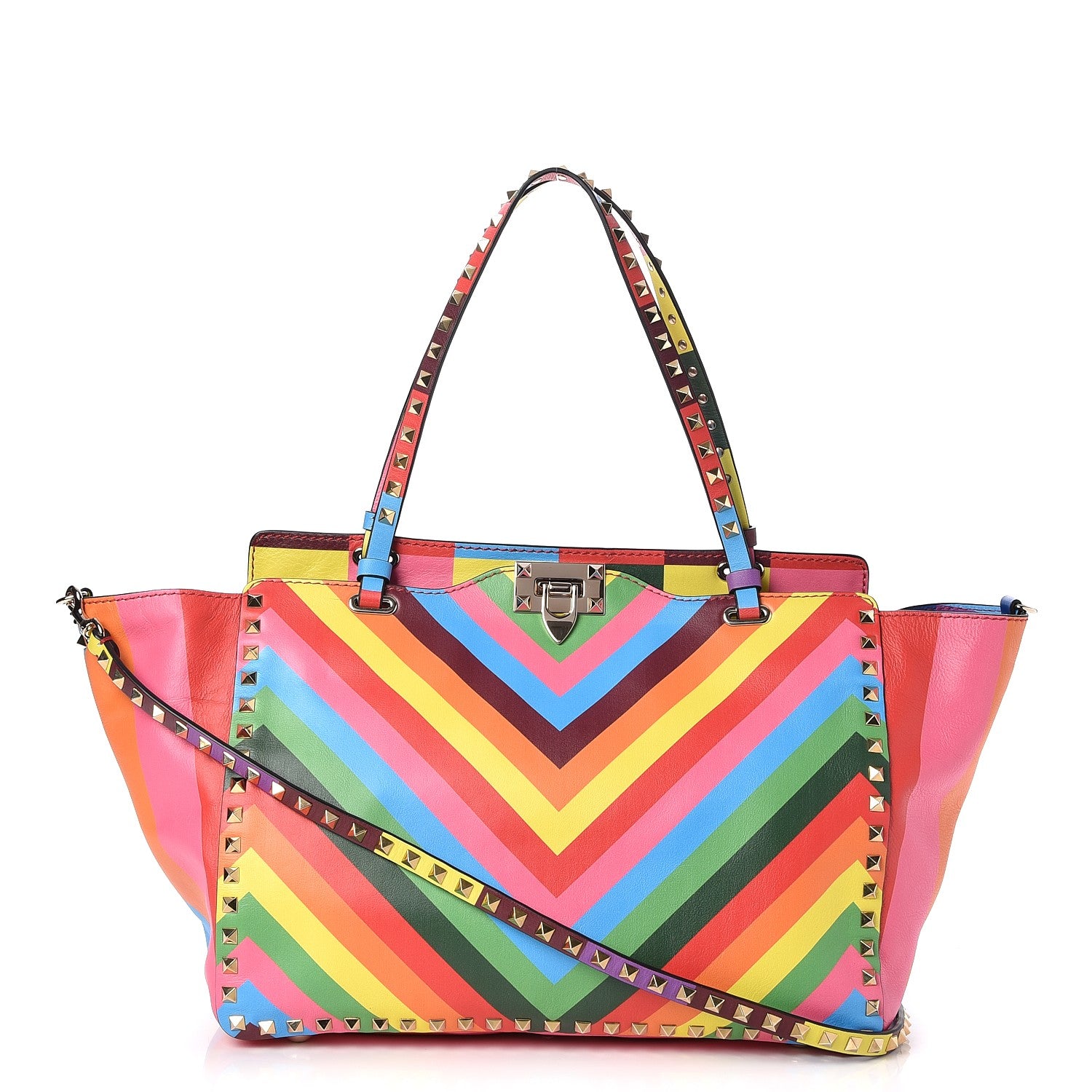 Valentino Garavani Vitello 1973 Medium Rockstud Tote Multicolor 1 of 8