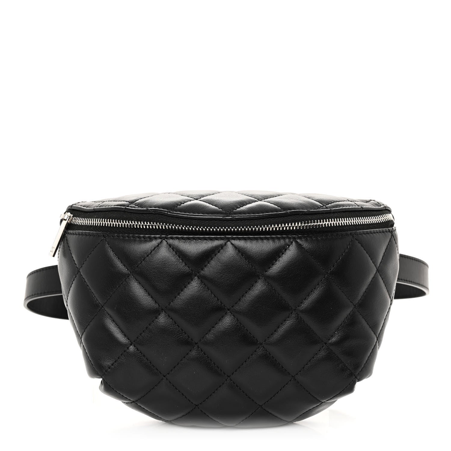 Chanel Calfskin Quilted Waist Belt Bag Black 1 of 7