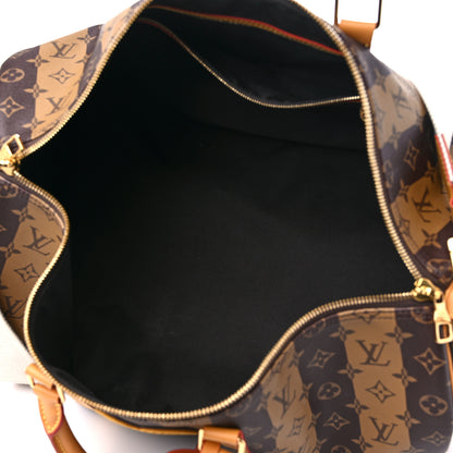 Louis Vuitton X NIGO Reverse Monogram Stripe Keepall Bandouliere 50 Brown 4 of 12