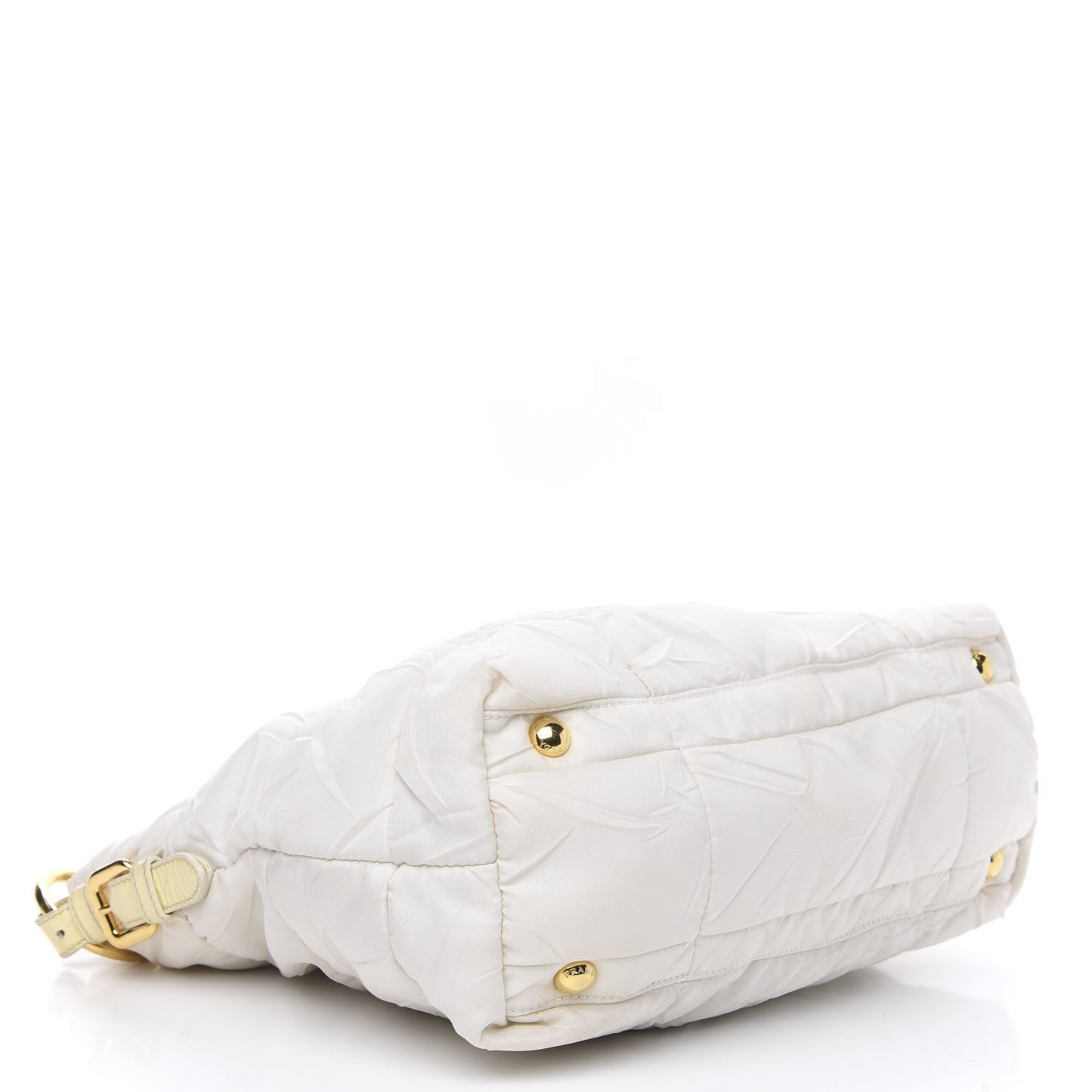 Tessuto Nylon Quilted Bag White