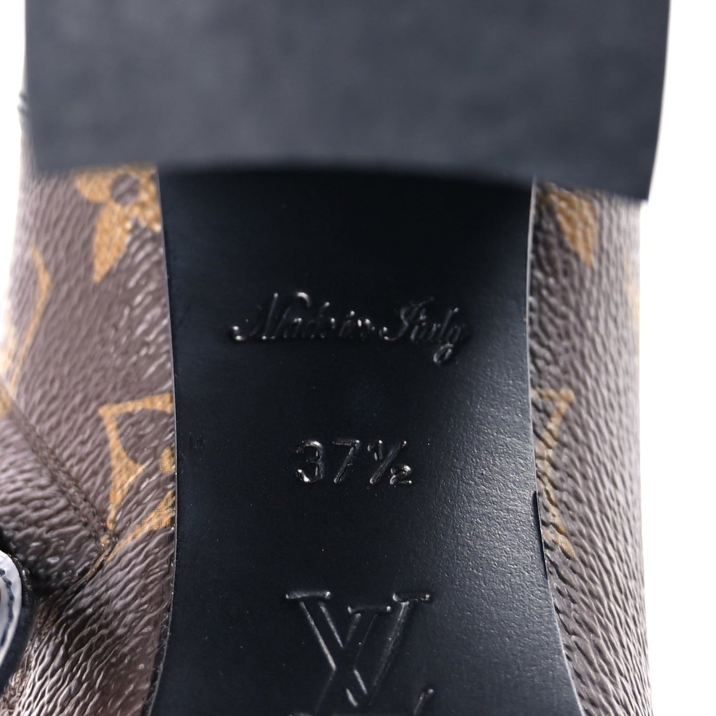 Patent Calfskin Monogram Star Trail Ankle Boots 37.5 Black