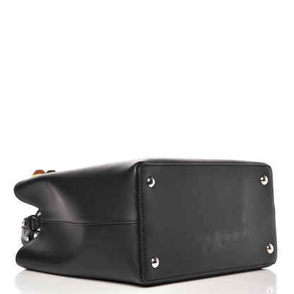 Fendi Vitello Baltico Dolce Studded Petite 2Jours Tote Black Multicolor 4 of 7