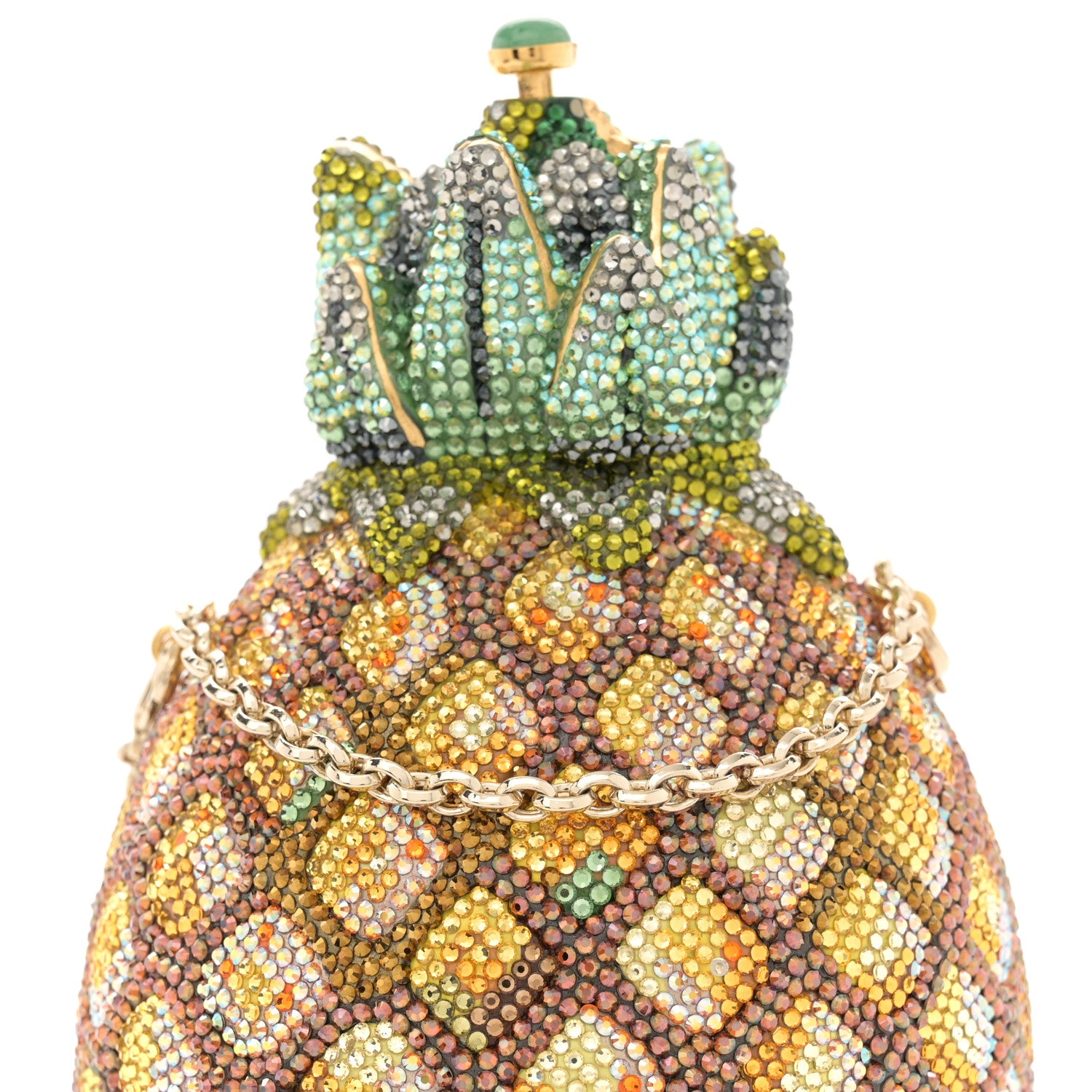 Judith Leiber Crystal Pineapple Minaudiere Clutch Multicolor 8 of 13
