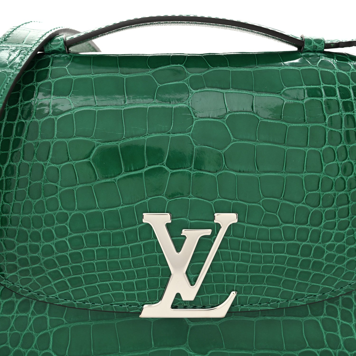 Louis Vuitton Shiny Alligator Vivienne NM Green 7 of 11