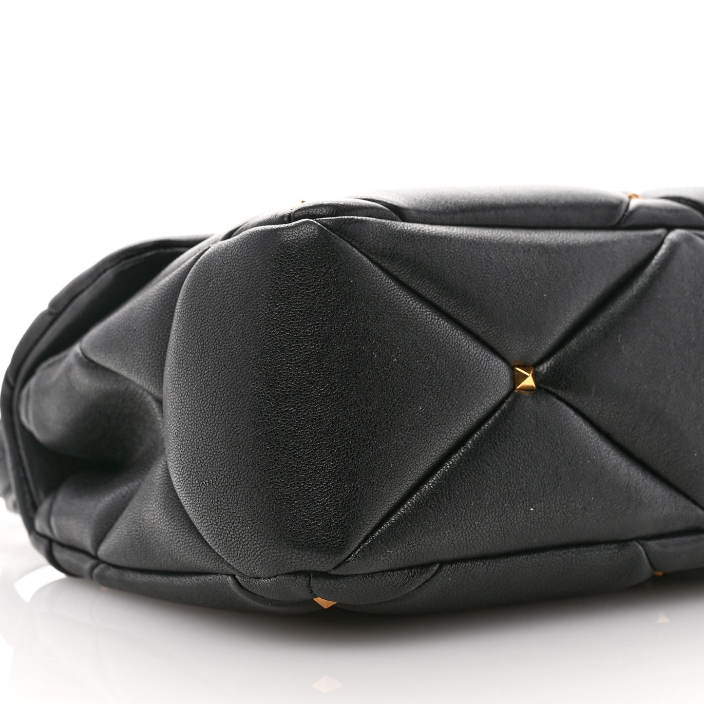 Nappa Medium Roman Stud Shoulder Bag Black
