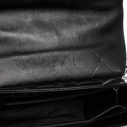 Chanel Patent Stitched Shoulder Flap Bag Black 12 of 12