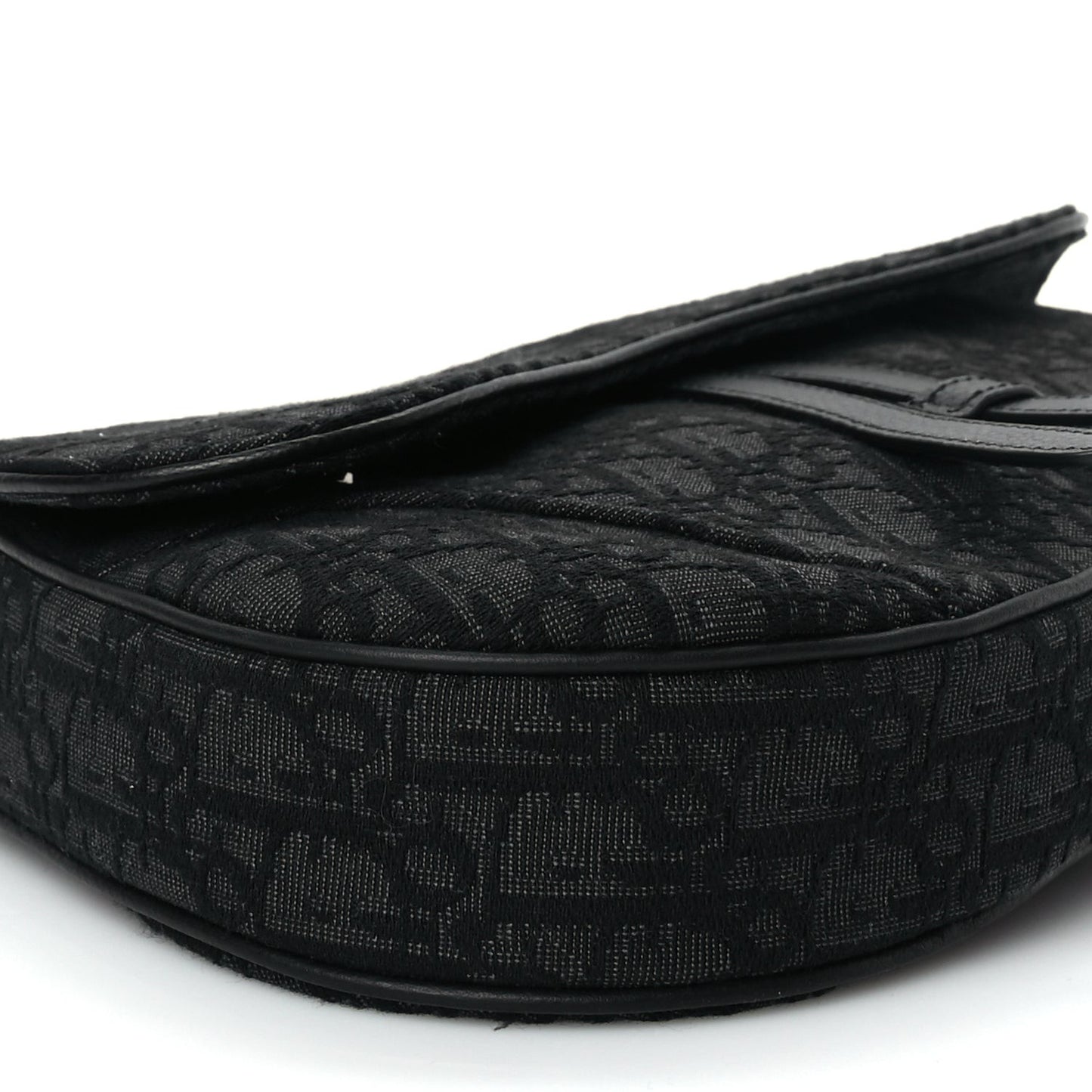 Oblique Mens Saddle Bag Black Blue
