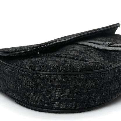 Christian Dior Oblique Mens Saddle Bag Black Blue 7 of 8