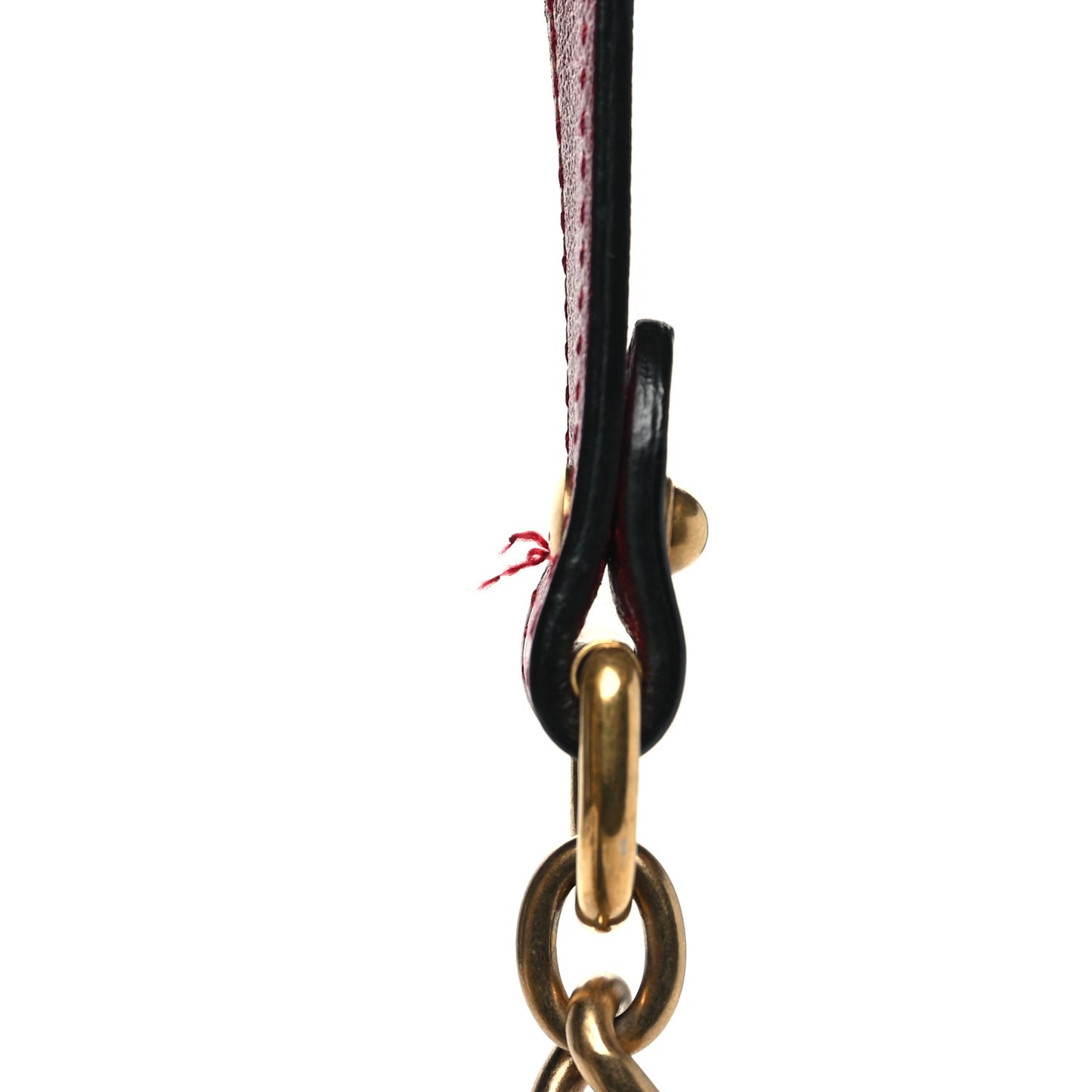 Vintage Effect Calfskin Matelasse Diagonal Small Torchon GG Marmont Shoulder Bag Black Romantic Cherry