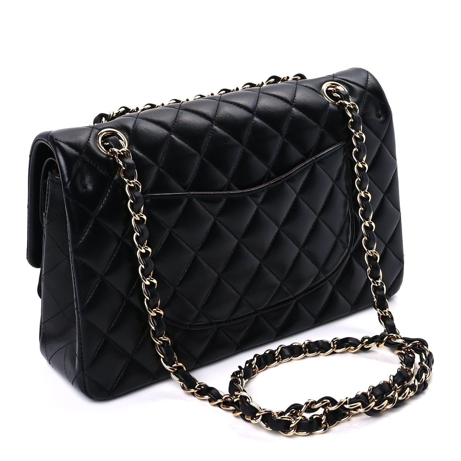Chanel Lambskin Quilted Medium Double Flap  Black 2 of 8