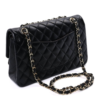 Chanel Lambskin Quilted Medium Double Flap  Black 2 of 8