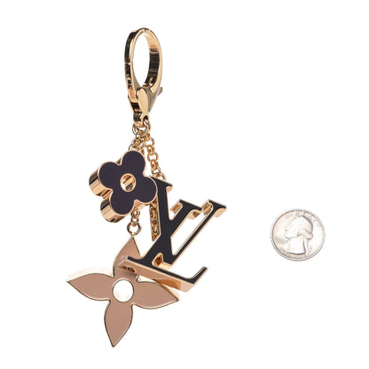 Louis Vuitton Fleur De Monogram Bag Charm Dore 2 of 6