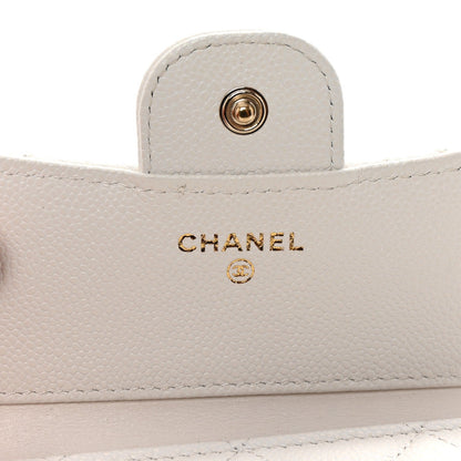 Chanel Caviar Quilted Compact Flap Wallet White 6 of 7