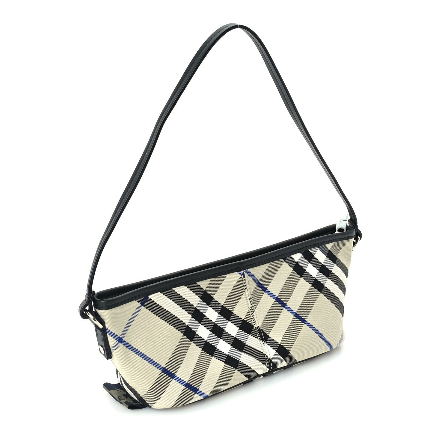 Essential Check Simple Zip Baguette Lichen