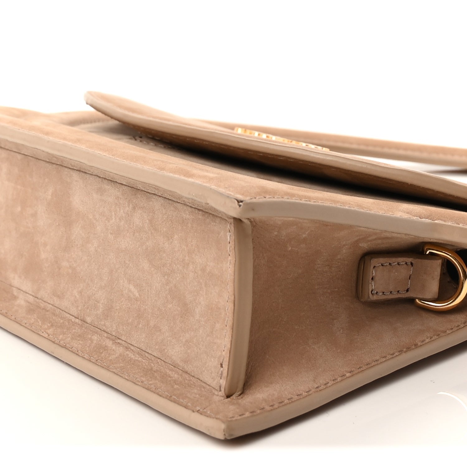 Jacquemus Nubuck Le Sac Rond Dark Beige 7 of 8
