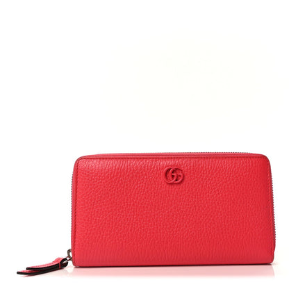 Gucci Dollar Calfskin GG Marmont Zip Around Wallet  Runway Coral 1 of 5