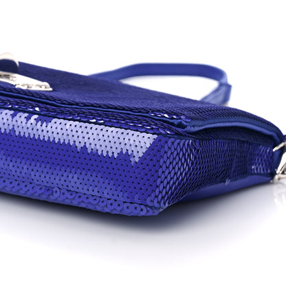 Miu Miu Paillettes Crystal Sequin Flap Blue 8 of 8