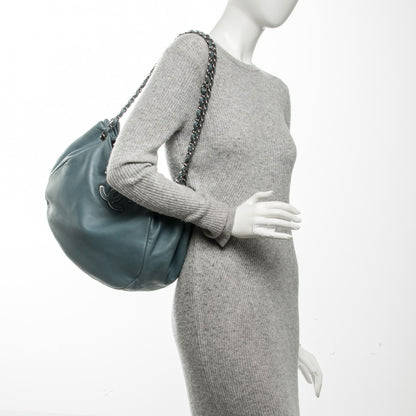 Chanel Lambskin Sensual Hobo Blue 2 of 10
