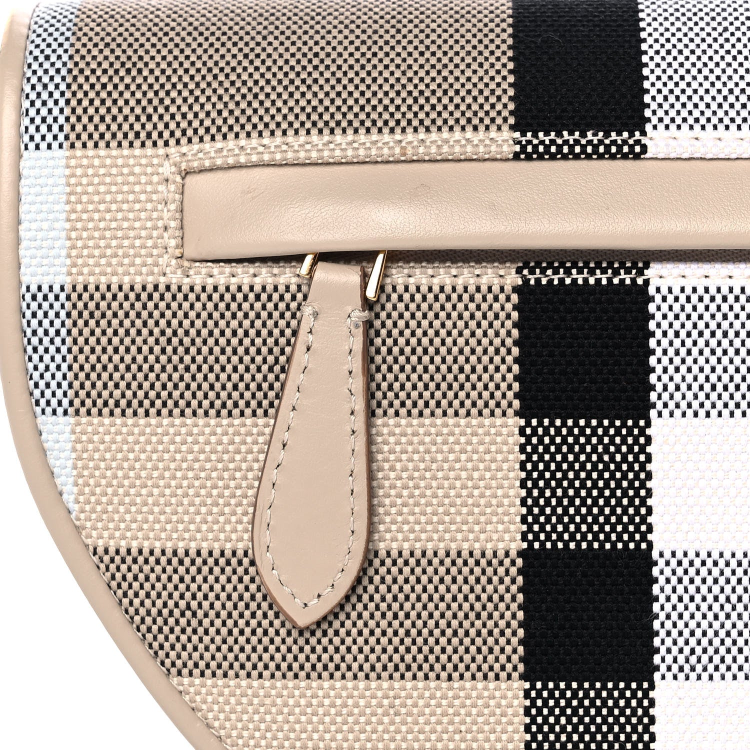 Burberry Canvas Calfskin Check Small Olympia Beige 9 of 13
