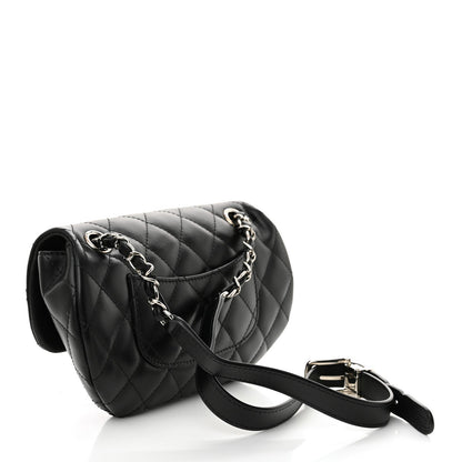 Chanel Calfskin Quilted CC Uniform Flap Belt Bag Black 3 of 7