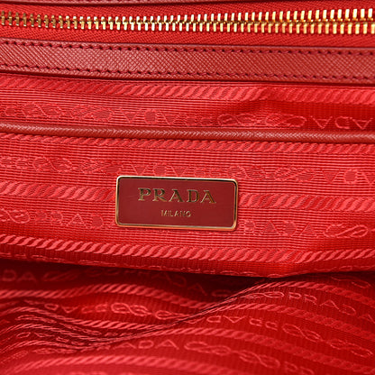 Prada Tessuto Nylon Saffiano Tote Rosso 6 of 10