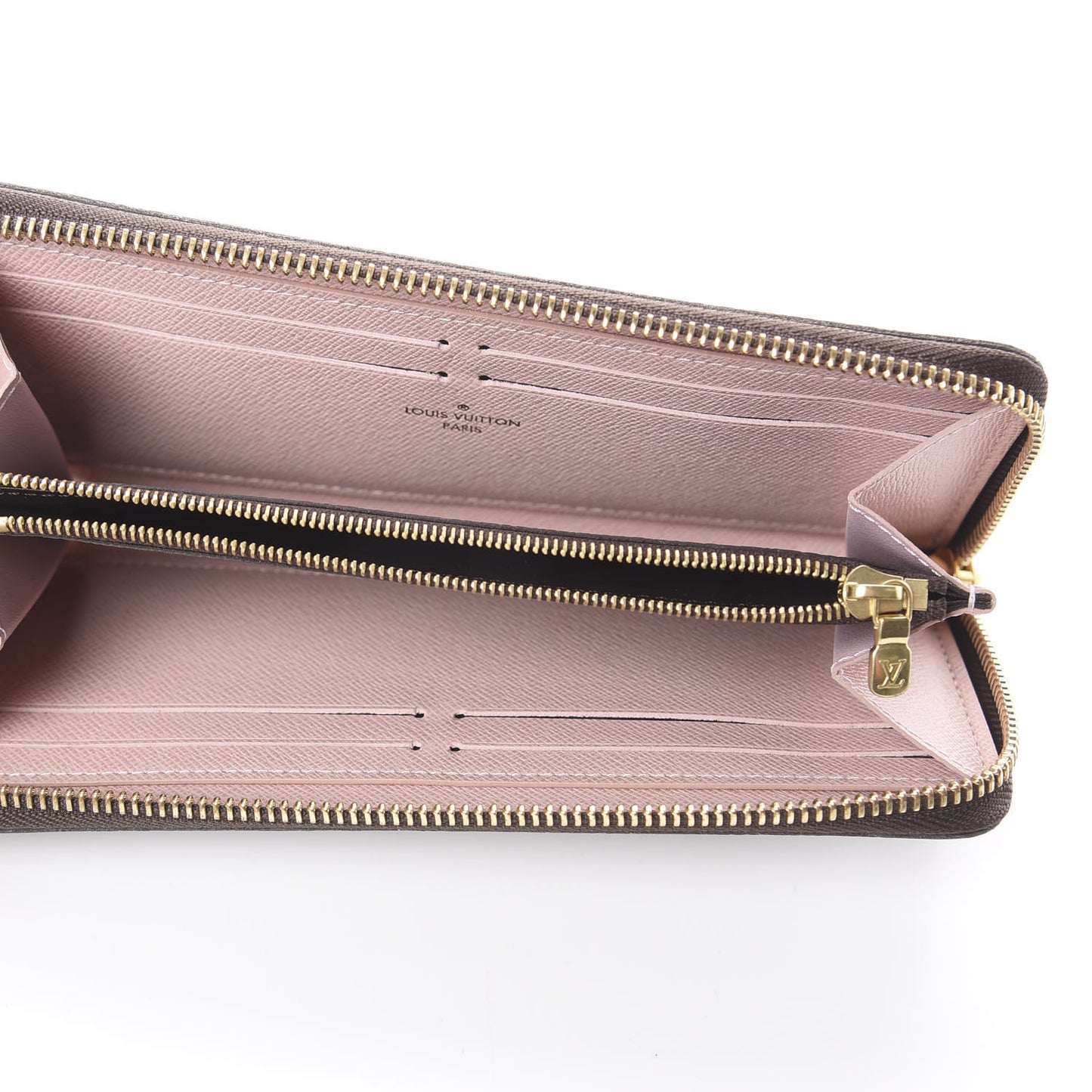 Monogram Clemence Wallet Rose Ballerine