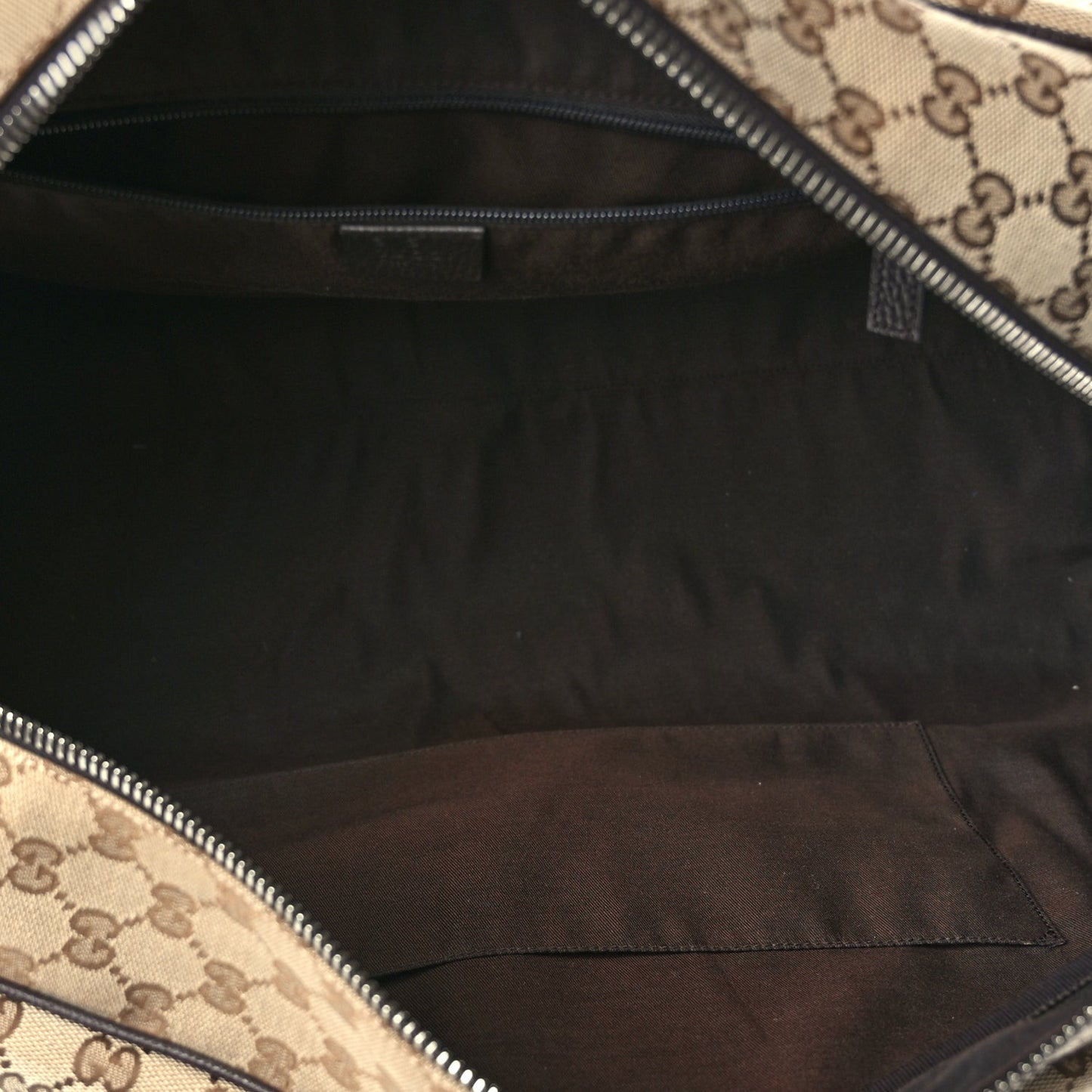 Monogram Dollar Calfskin Large Boston Duffle Bag Beige Ebony Testa di Moro Marrone Scuro