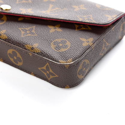 Louis Vuitton Monogram Pochette Felicie Chain Wallet Fuchsia 9 of 9