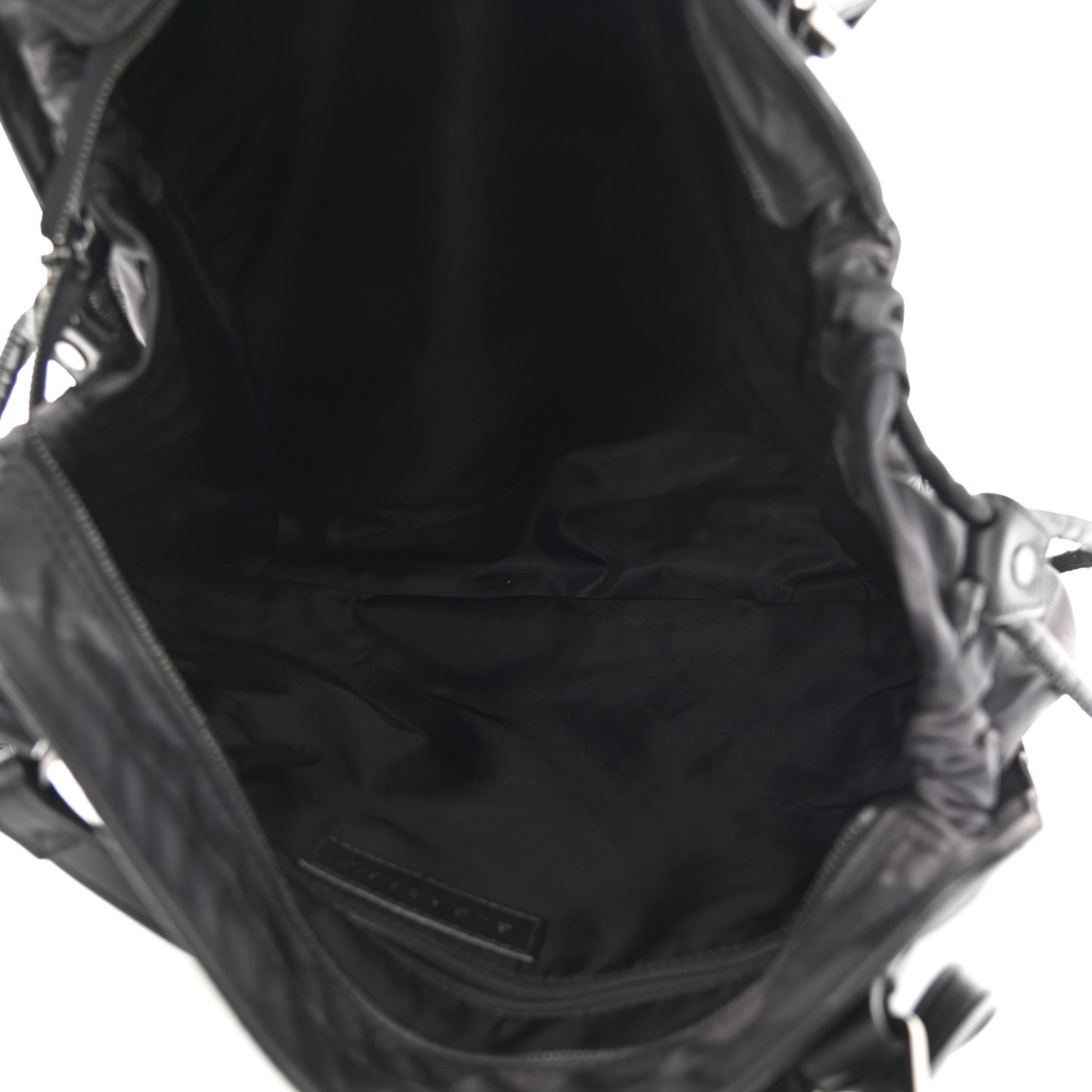 Nylon Check Buckleigh Packable Tote Charcoal