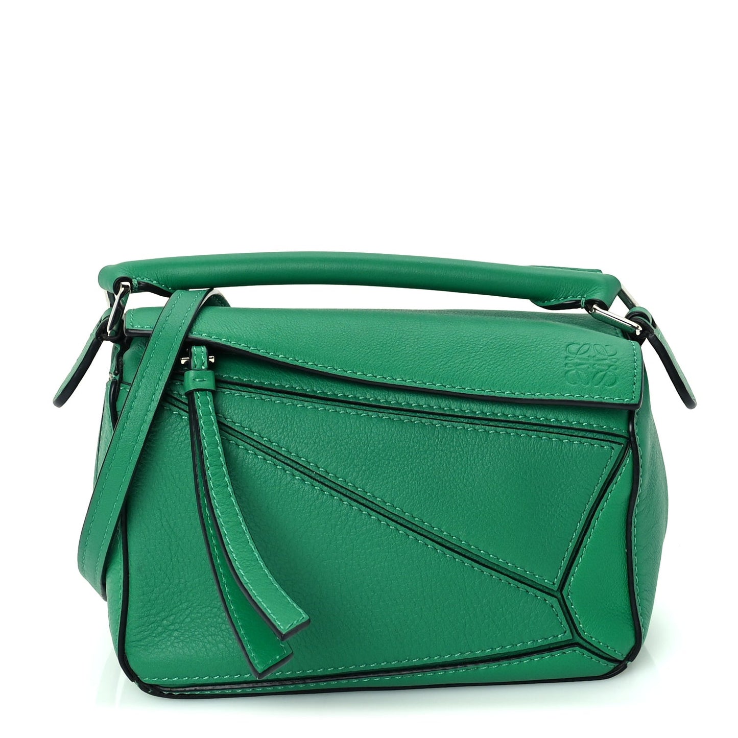 Calfskin Mini Puzzle Bag Jungle Green